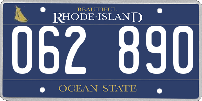 RI license plate 062890