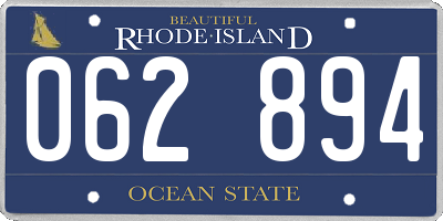 RI license plate 062894