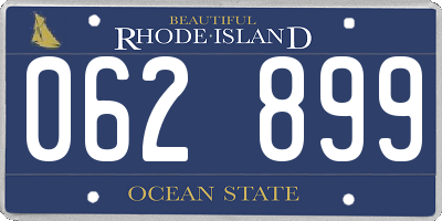 RI license plate 062899
