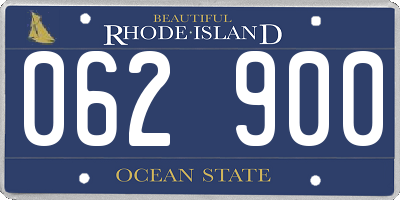 RI license plate 062900