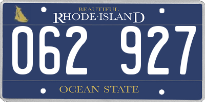 RI license plate 062927