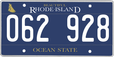 RI license plate 062928