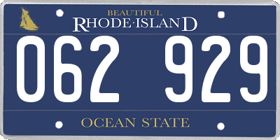 RI license plate 062929