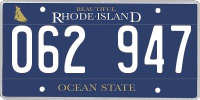 RI license plate 062947