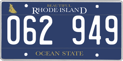 RI license plate 062949
