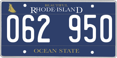 RI license plate 062950