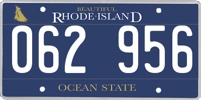 RI license plate 062956