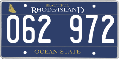 RI license plate 062972