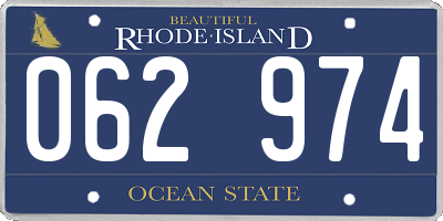 RI license plate 062974