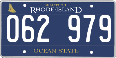 RI license plate 062979