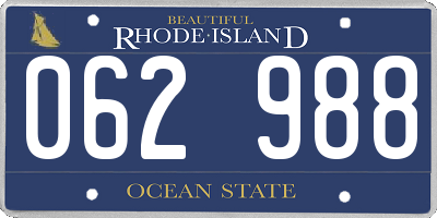 RI license plate 062988