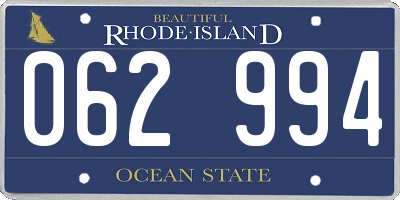 RI license plate 062994