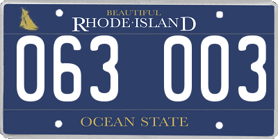 RI license plate 063003