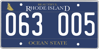 RI license plate 063005