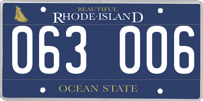 RI license plate 063006