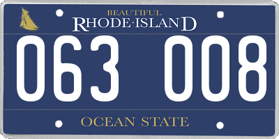 RI license plate 063008