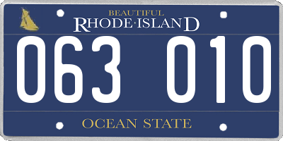 RI license plate 063010