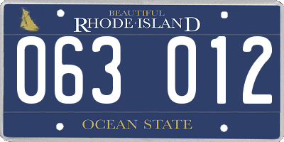 RI license plate 063012