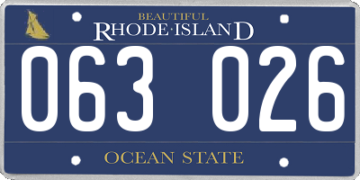 RI license plate 063026