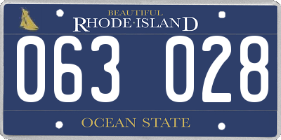 RI license plate 063028