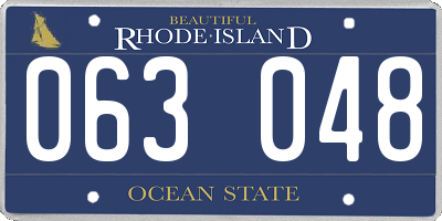 RI license plate 063048