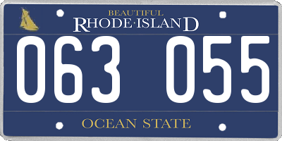RI license plate 063055