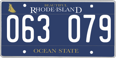 RI license plate 063079