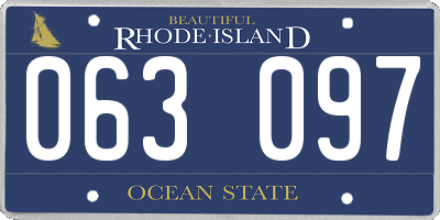 RI license plate 063097