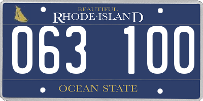 RI license plate 063100