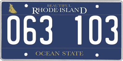 RI license plate 063103