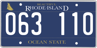 RI license plate 063110