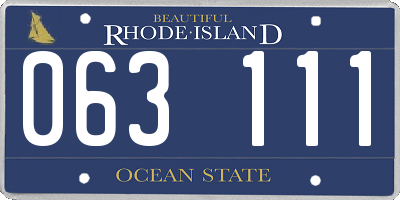 RI license plate 063111