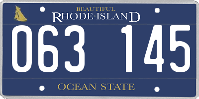 RI license plate 063145
