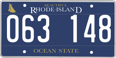 RI license plate 063148