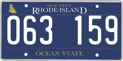 RI license plate 063159