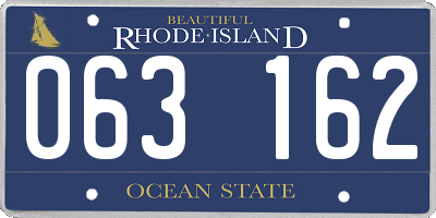 RI license plate 063162