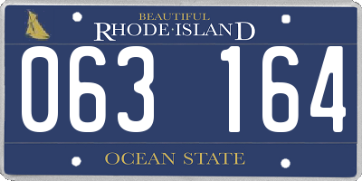 RI license plate 063164