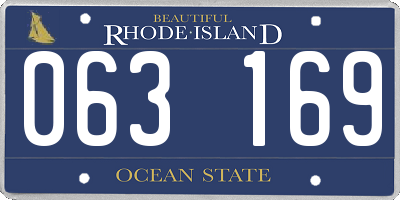 RI license plate 063169