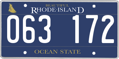 RI license plate 063172
