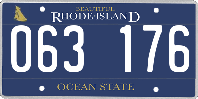 RI license plate 063176