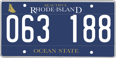 RI license plate 063188