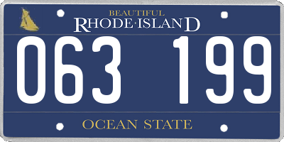 RI license plate 063199