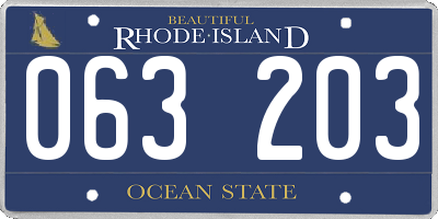 RI license plate 063203