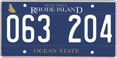 RI license plate 063204