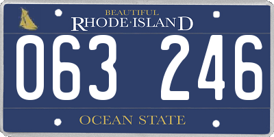 RI license plate 063246