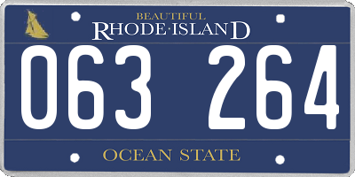 RI license plate 063264