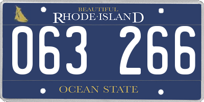 RI license plate 063266