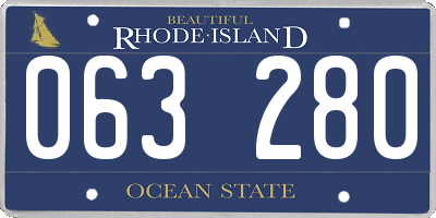 RI license plate 063280