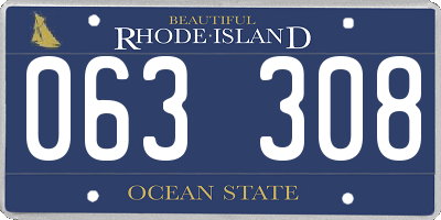 RI license plate 063308