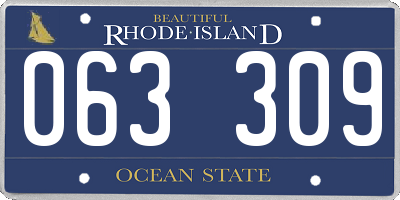 RI license plate 063309